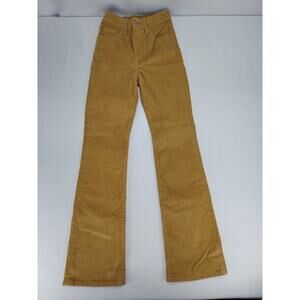 Levi's Premium Ribcage Bootcut Corduroy Pants 24 Brown Camel Stretch Preppy